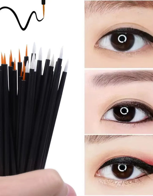 Load image into Gallery viewer, 50pcs/lot Reusable Gel Liner Nail Art Brushes Painting Pen Disposable  Eyeliner Beauty Eyeline Makup Tools
