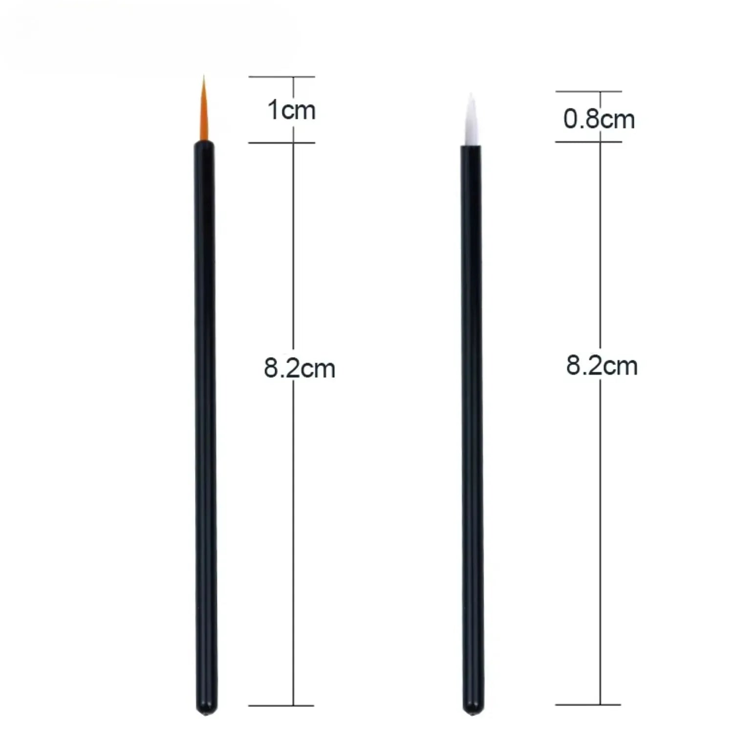 50pcs/lot Reusable Gel Liner Nail Art Brushes Painting Pen Disposable  Eyeliner Beauty Eyeline Makup Tools