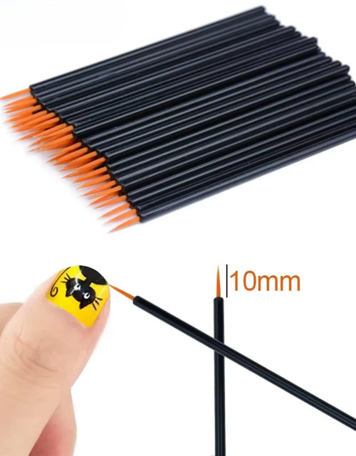 Load image into Gallery viewer, 50pcs/lot Reusable Gel Liner Nail Art Brushes Painting Pen Disposable  Eyeliner Beauty Eyeline Makup Tools
