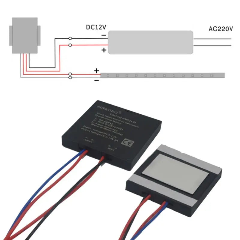 5-12V Smart Swich Bathroom Mirror Switch Touch Sensor Switch For Led Light Mirror Headlight For Smart Home Bathroom Light Switch