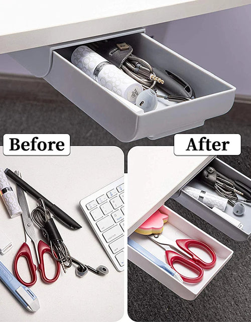 Load image into Gallery viewer, Hidden Drawer Organizer Self-Adhesive Desktop Small Drawer Cabinet Under Table Hidden Drawer Office Home Storage Tools

