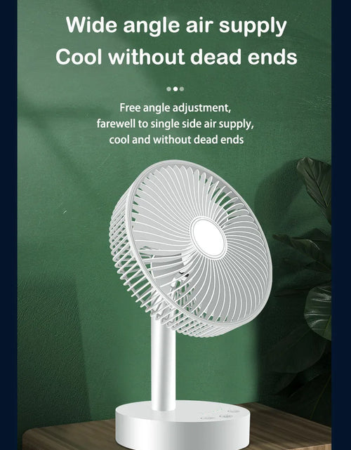 Load image into Gallery viewer, 3600mAh USB Desk Fan 4 Speed Adjustable Desktop Table Fan with Strong Wind Quiet Operation Kipas USB Oscillating Fan
