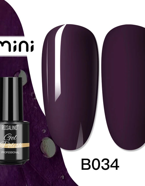 Load image into Gallery viewer, ROSALIND Bright Gel Nail Polish Mini 5ml Gel Polish Colorful Need UV Nail Lamp Semi-Permanent Base Top Gel Varnishes
