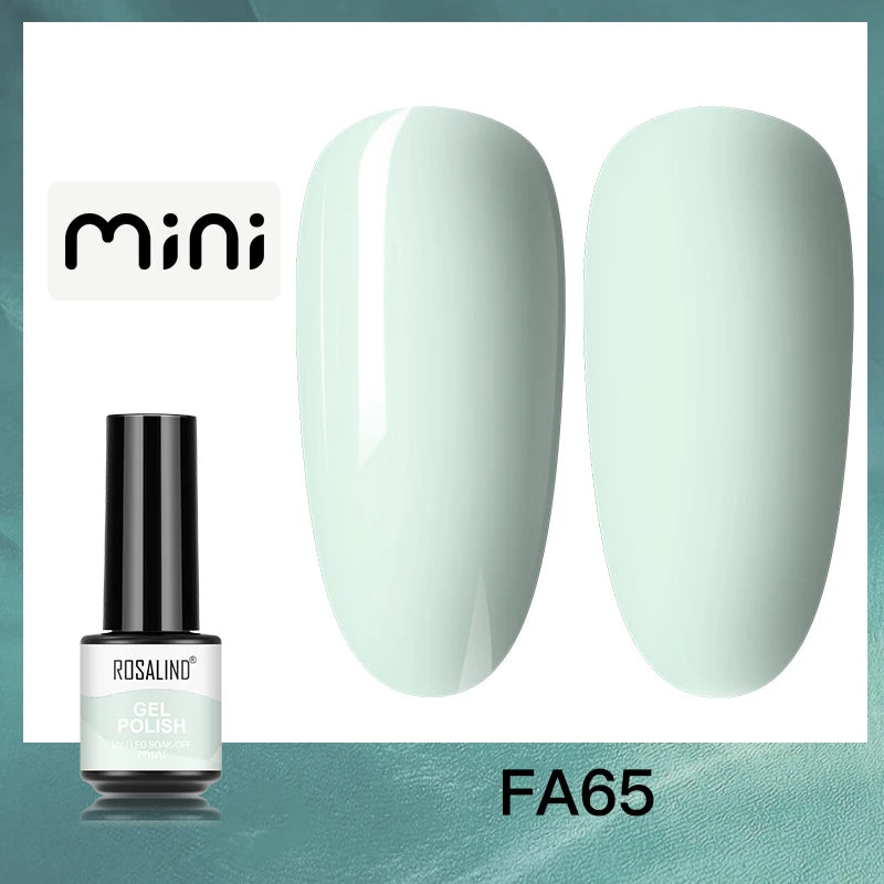 ROSALIND Bright Gel Nail Polish Mini 5ml Gel Polish Colorful Need UV Nail Lamp Semi-Permanent Base Top Gel Varnishes