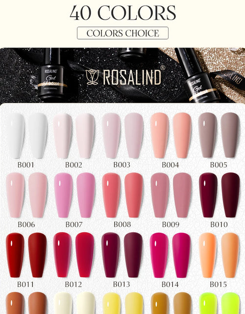 Load image into Gallery viewer, ROSALIND Bright Gel Nail Polish Mini 5ml Gel Polish Colorful Need UV Nail Lamp Semi-Permanent Base Top Gel Varnishes
