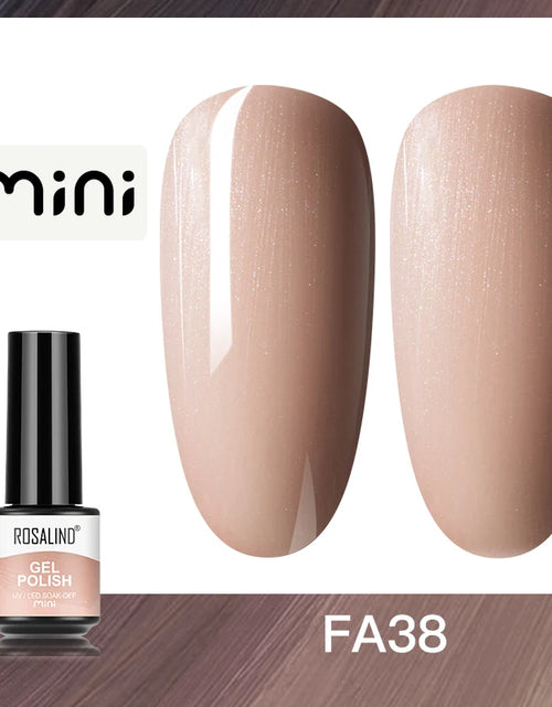 Load image into Gallery viewer, ROSALIND Bright Gel Nail Polish Mini 5ml Gel Polish Colorful Need UV Nail Lamp Semi-Permanent Base Top Gel Varnishes
