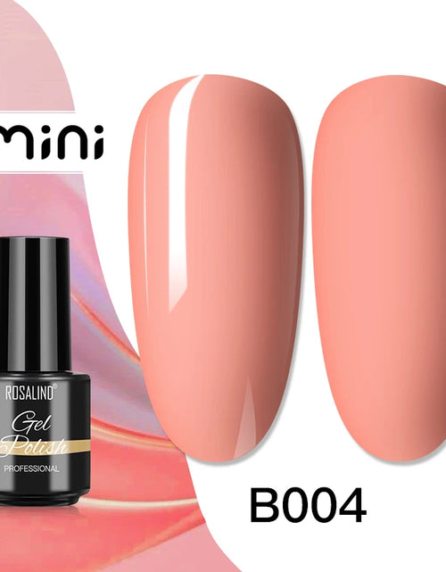 Load image into Gallery viewer, ROSALIND Bright Gel Nail Polish Mini 5ml Gel Polish Colorful Need UV Nail Lamp Semi-Permanent Base Top Gel Varnishes

