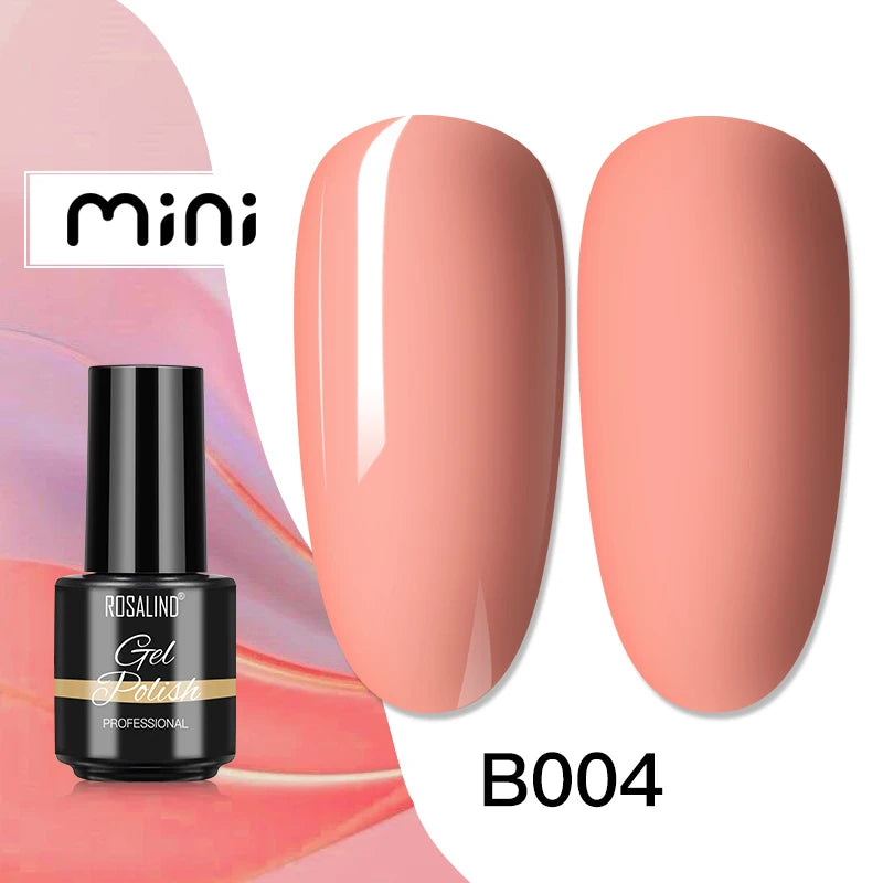 ROSALIND Bright Gel Nail Polish Mini 5ml Gel Polish Colorful Need UV Nail Lamp Semi-Permanent Base Top Gel Varnishes