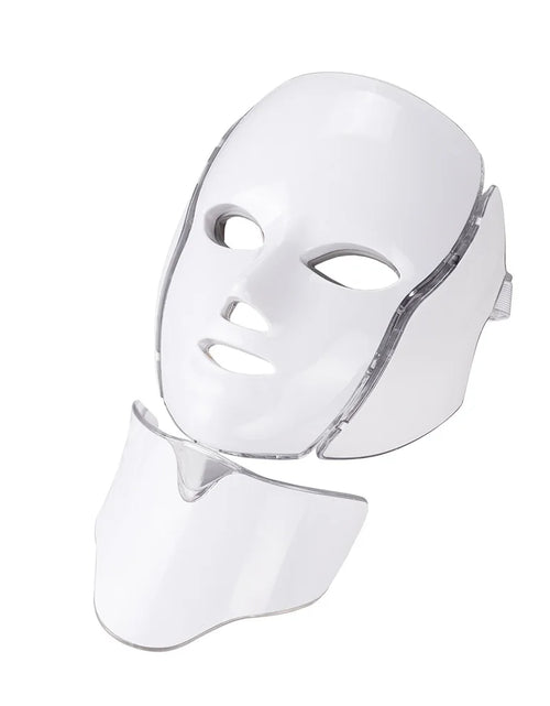 Load image into Gallery viewer, 7 Colors LED Facial Mask with Neck LED Light Photon Mask Skin Rejuvenation Anti Acne Beauty Device Face Lifting Firm Massager
