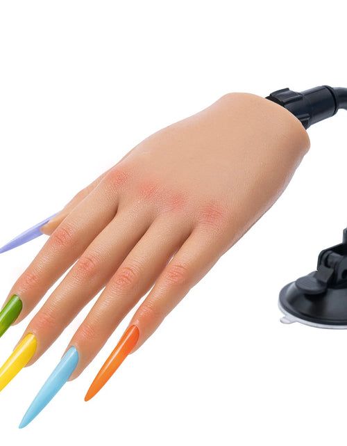 Load image into Gallery viewer, Nail Training Practice Hand For Acrylic Nails Silicone Fake Hands To Nail Practice Hand Model Filming Props Veikmv
