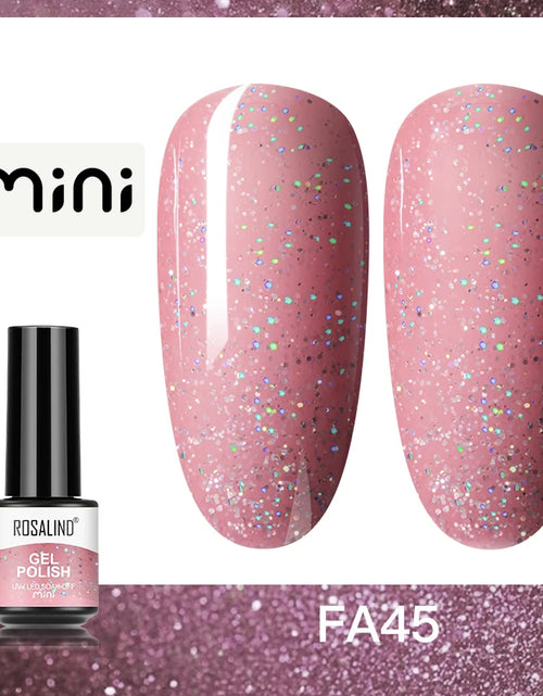 Load image into Gallery viewer, ROSALIND Bright Gel Nail Polish Mini 5ml Gel Polish Colorful Need UV Nail Lamp Semi-Permanent Base Top Gel Varnishes
