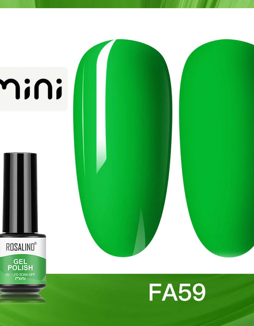 Load image into Gallery viewer, ROSALIND Bright Gel Nail Polish Mini 5ml Gel Polish Colorful Need UV Nail Lamp Semi-Permanent Base Top Gel Varnishes
