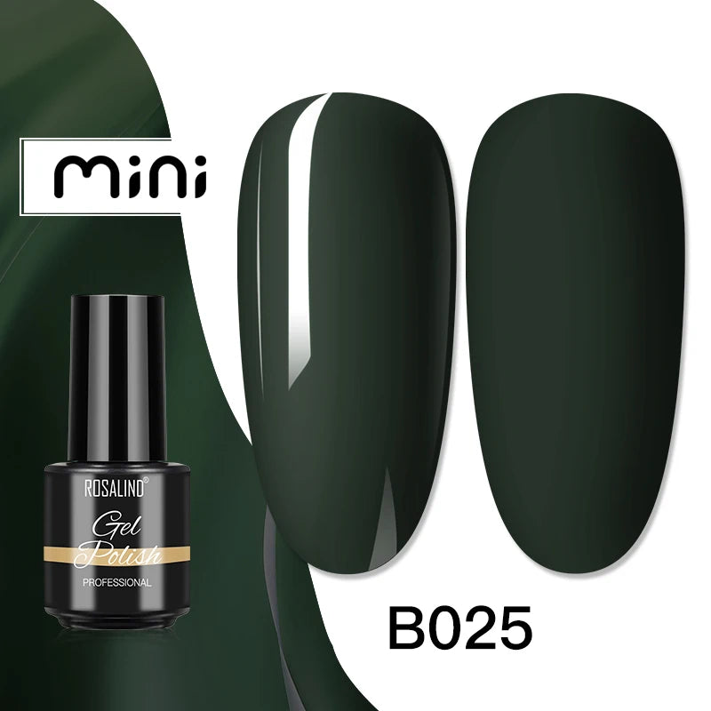 ROSALIND Bright Gel Nail Polish Mini 5ml Gel Polish Colorful Need UV Nail Lamp Semi-Permanent Base Top Gel Varnishes