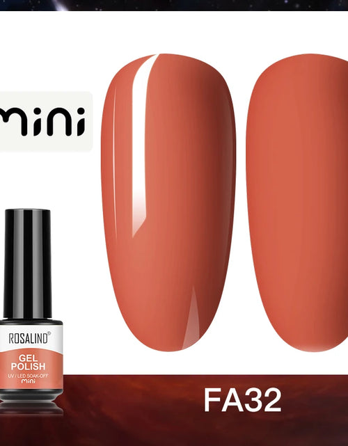 Load image into Gallery viewer, ROSALIND Bright Gel Nail Polish Mini 5ml Gel Polish Colorful Need UV Nail Lamp Semi-Permanent Base Top Gel Varnishes

