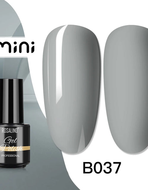 Load image into Gallery viewer, ROSALIND Bright Gel Nail Polish Mini 5ml Gel Polish Colorful Need UV Nail Lamp Semi-Permanent Base Top Gel Varnishes

