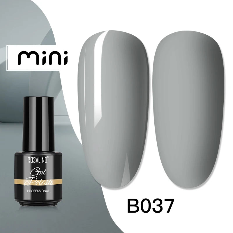 ROSALIND Bright Gel Nail Polish Mini 5ml Gel Polish Colorful Need UV Nail Lamp Semi-Permanent Base Top Gel Varnishes