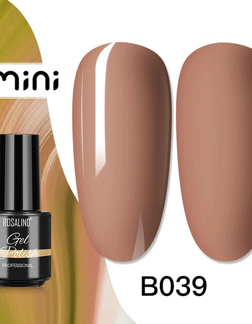 Load image into Gallery viewer, ROSALIND Bright Gel Nail Polish Mini 5ml Gel Polish Colorful Need UV Nail Lamp Semi-Permanent Base Top Gel Varnishes
