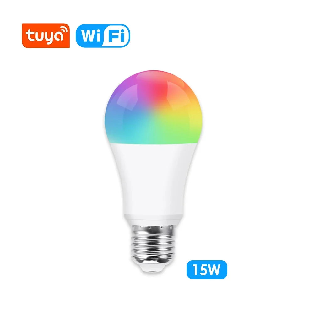 Tuya Wifi/Bluetooth Smart Bulb E27 RGB Alexa Led Lamp Smart Light Bulbs AC 85-265V Smart Lamps For Google Assistant Smart Life