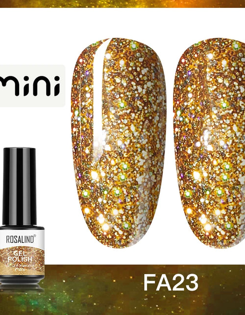 Load image into Gallery viewer, ROSALIND Bright Gel Nail Polish Mini 5ml Gel Polish Colorful Need UV Nail Lamp Semi-Permanent Base Top Gel Varnishes
