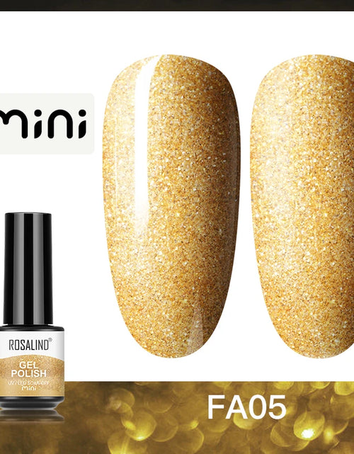 Load image into Gallery viewer, ROSALIND Bright Gel Nail Polish Mini 5ml Gel Polish Colorful Need UV Nail Lamp Semi-Permanent Base Top Gel Varnishes
