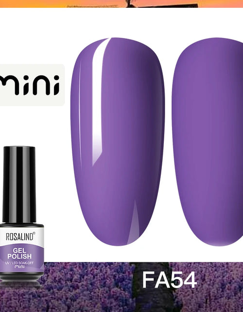 Load image into Gallery viewer, ROSALIND Bright Gel Nail Polish Mini 5ml Gel Polish Colorful Need UV Nail Lamp Semi-Permanent Base Top Gel Varnishes

