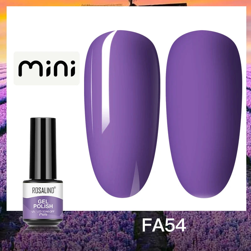 ROSALIND Bright Gel Nail Polish Mini 5ml Gel Polish Colorful Need UV Nail Lamp Semi-Permanent Base Top Gel Varnishes