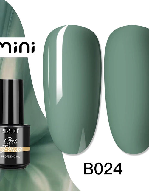 Load image into Gallery viewer, ROSALIND Bright Gel Nail Polish Mini 5ml Gel Polish Colorful Need UV Nail Lamp Semi-Permanent Base Top Gel Varnishes
