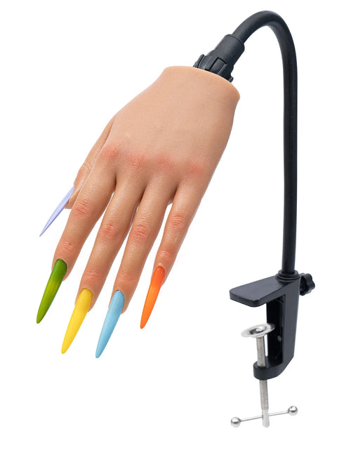 Load image into Gallery viewer, Nail Training Practice Hand For Acrylic Nails Silicone Fake Hands To Nail Practice Hand Model Filming Props Veikmv
