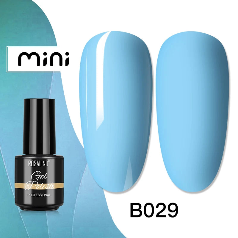 ROSALIND Bright Gel Nail Polish Mini 5ml Gel Polish Colorful Need UV Nail Lamp Semi-Permanent Base Top Gel Varnishes