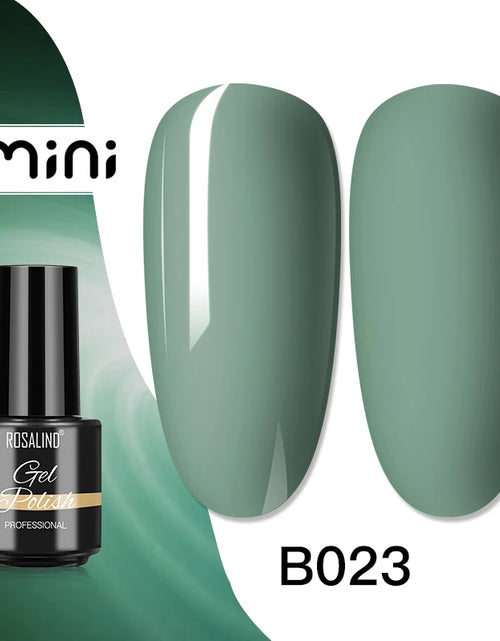 Load image into Gallery viewer, ROSALIND Bright Gel Nail Polish Mini 5ml Gel Polish Colorful Need UV Nail Lamp Semi-Permanent Base Top Gel Varnishes
