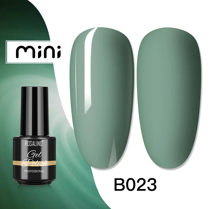 ROSALIND Bright Gel Nail Polish Mini 5ml Gel Polish Colorful Need UV Nail Lamp Semi-Permanent Base Top Gel Varnishes