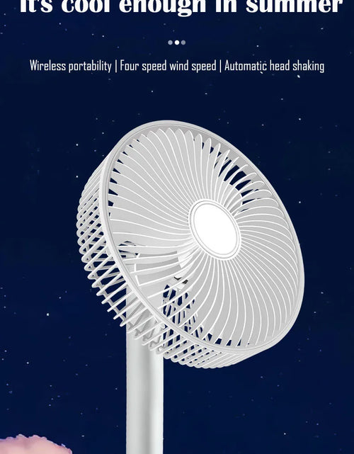 Load image into Gallery viewer, 3600mAh USB Desk Fan 4 Speed Adjustable Desktop Table Fan with Strong Wind Quiet Operation Kipas USB Oscillating Fan
