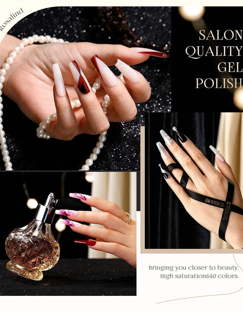 Load image into Gallery viewer, ROSALIND Bright Gel Nail Polish Mini 5ml Gel Polish Colorful Need UV Nail Lamp Semi-Permanent Base Top Gel Varnishes
