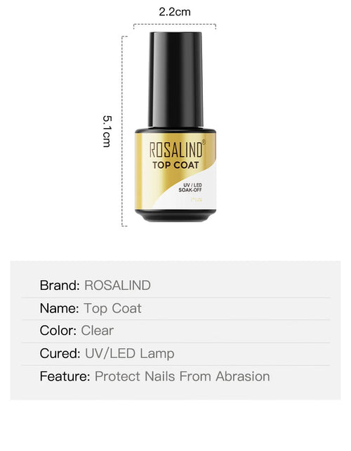 Load image into Gallery viewer, ROSALIND Bright Gel Nail Polish Mini 5ml Gel Polish Colorful Need UV Nail Lamp Semi-Permanent Base Top Gel Varnishes
