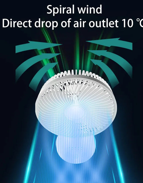 Load image into Gallery viewer, 3600mAh USB Desk Fan 4 Speed Adjustable Desktop Table Fan with Strong Wind Quiet Operation Kipas USB Oscillating Fan
