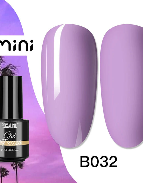 Load image into Gallery viewer, ROSALIND Bright Gel Nail Polish Mini 5ml Gel Polish Colorful Need UV Nail Lamp Semi-Permanent Base Top Gel Varnishes
