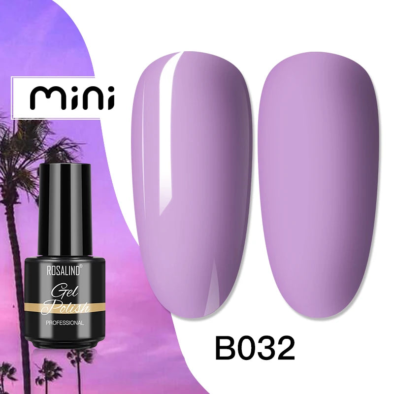ROSALIND Bright Gel Nail Polish Mini 5ml Gel Polish Colorful Need UV Nail Lamp Semi-Permanent Base Top Gel Varnishes