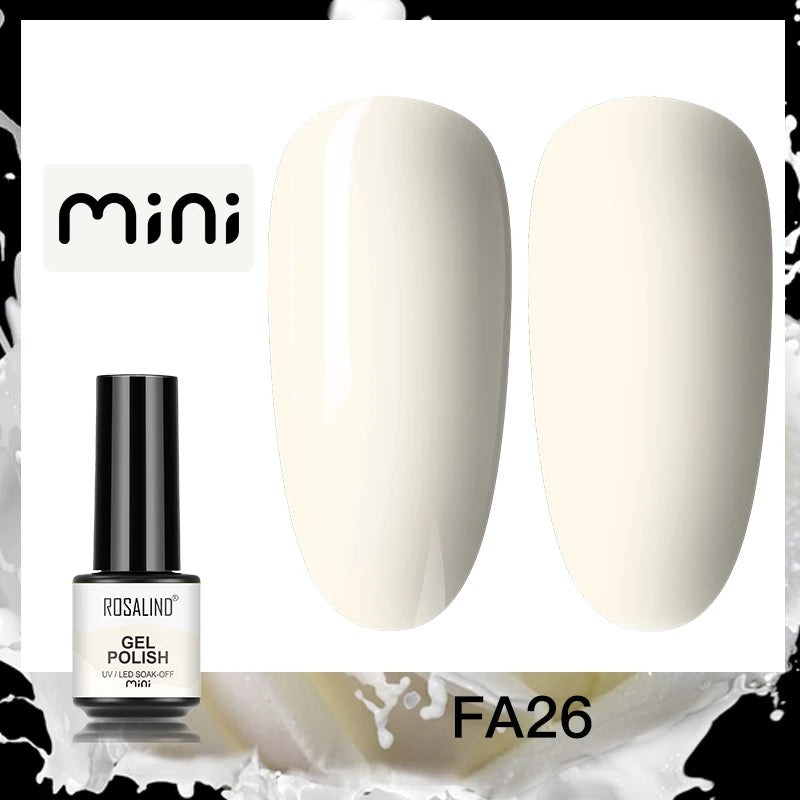 ROSALIND Bright Gel Nail Polish Mini 5ml Gel Polish Colorful Need UV Nail Lamp Semi-Permanent Base Top Gel Varnishes