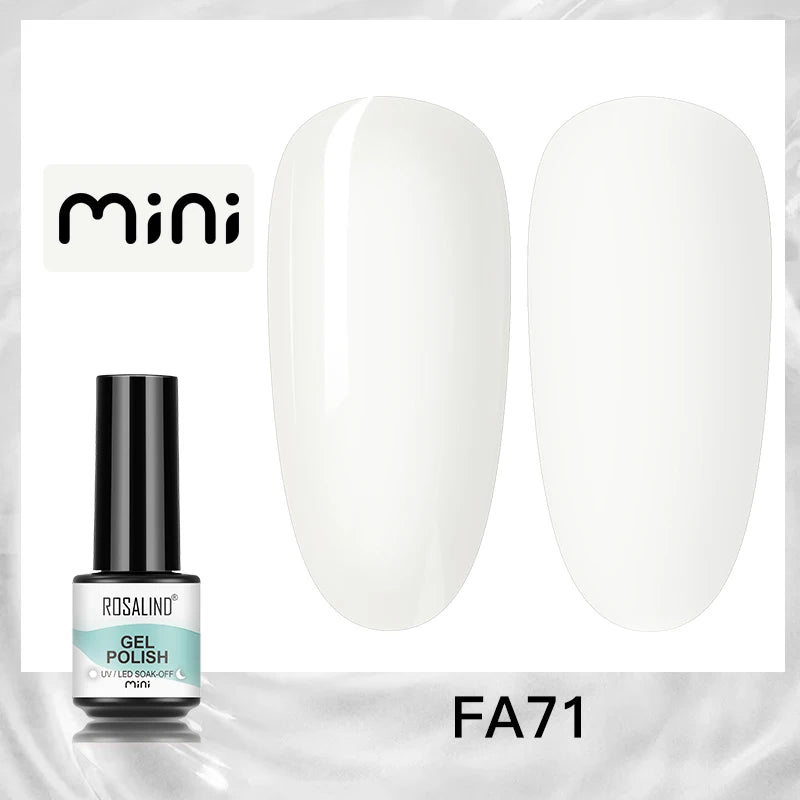 ROSALIND Bright Gel Nail Polish Mini 5ml Gel Polish Colorful Need UV Nail Lamp Semi-Permanent Base Top Gel Varnishes