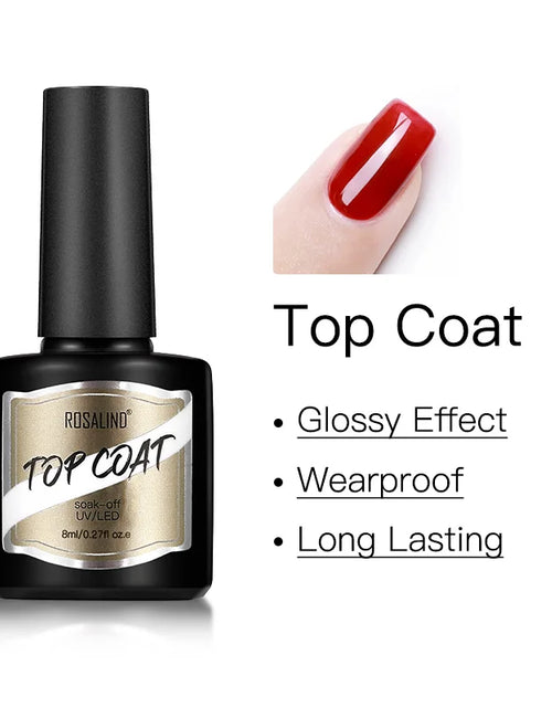 Load image into Gallery viewer, ROSALIND Bright Gel Nail Polish Mini 5ml Gel Polish Colorful Need UV Nail Lamp Semi-Permanent Base Top Gel Varnishes
