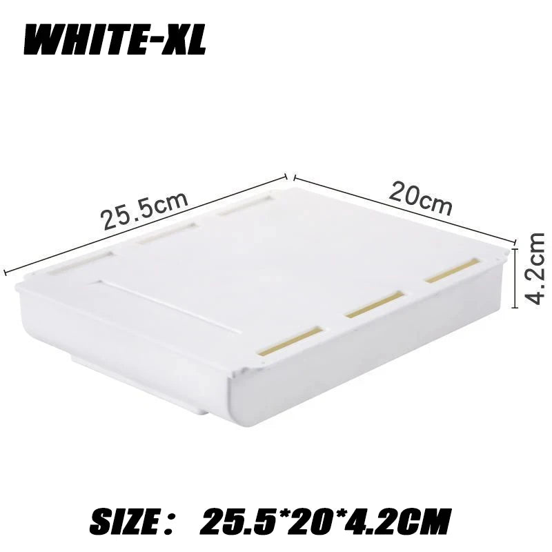 Hidden Drawer Organizer Self-Adhesive Desktop Small Drawer Cabinet Under Table Hidden Drawer Office Home Storage Tools