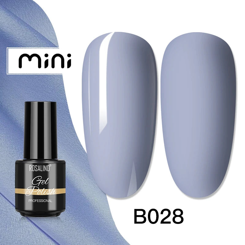 ROSALIND Bright Gel Nail Polish Mini 5ml Gel Polish Colorful Need UV Nail Lamp Semi-Permanent Base Top Gel Varnishes