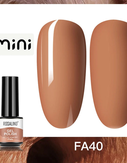 Load image into Gallery viewer, ROSALIND Bright Gel Nail Polish Mini 5ml Gel Polish Colorful Need UV Nail Lamp Semi-Permanent Base Top Gel Varnishes
