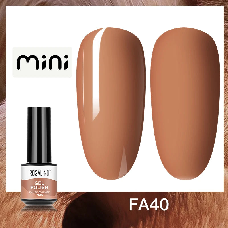 ROSALIND Bright Gel Nail Polish Mini 5ml Gel Polish Colorful Need UV Nail Lamp Semi-Permanent Base Top Gel Varnishes