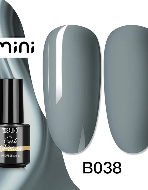 Load image into Gallery viewer, ROSALIND Bright Gel Nail Polish Mini 5ml Gel Polish Colorful Need UV Nail Lamp Semi-Permanent Base Top Gel Varnishes
