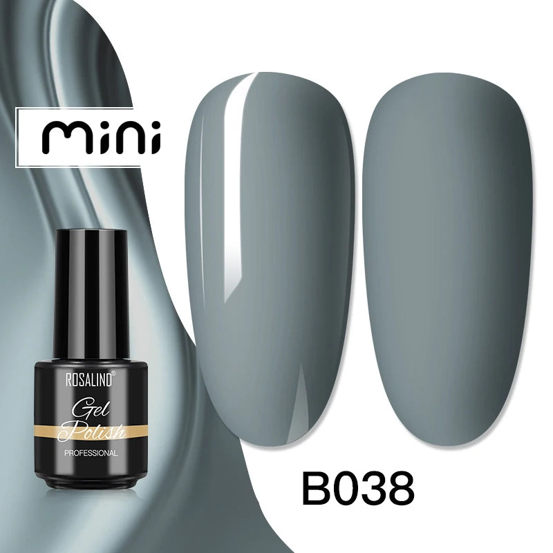 ROSALIND Bright Gel Nail Polish Mini 5ml Gel Polish Colorful Need UV Nail Lamp Semi-Permanent Base Top Gel Varnishes
