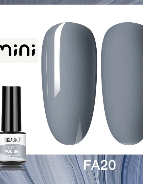 Load image into Gallery viewer, ROSALIND Bright Gel Nail Polish Mini 5ml Gel Polish Colorful Need UV Nail Lamp Semi-Permanent Base Top Gel Varnishes
