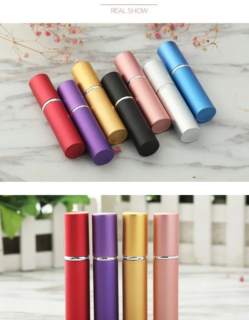 Load image into Gallery viewer, 5ml Portable Refillable Perfume Bottle With Atomizer Empty  Aluminum Parfume Case Container Spray Bottle Travel
