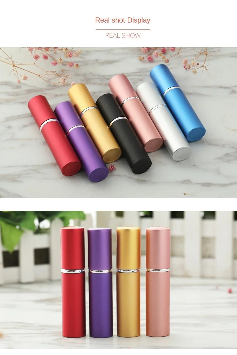 5ml Portable Refillable Perfume Bottle With Atomizer Empty  Aluminum Parfume Case Container Spray Bottle Travel