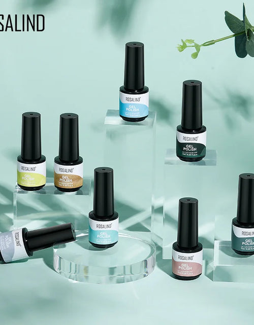 Load image into Gallery viewer, ROSALIND Bright Gel Nail Polish Mini 5ml Gel Polish Colorful Need UV Nail Lamp Semi-Permanent Base Top Gel Varnishes
